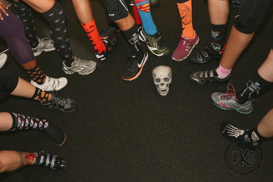 Halloween theme - scary socks ride Billy coburn Ride the Nightmare